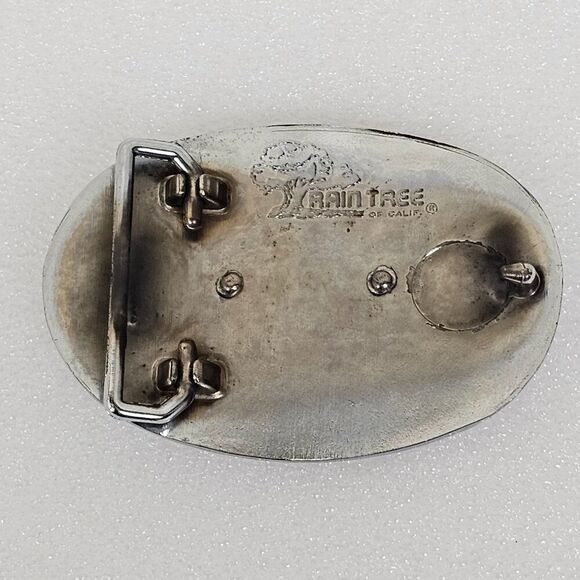 Thunderbird Bird Native American Peyote Southwest 80s Vintage Inlaid Belt Buckle - Picture 3 of 8